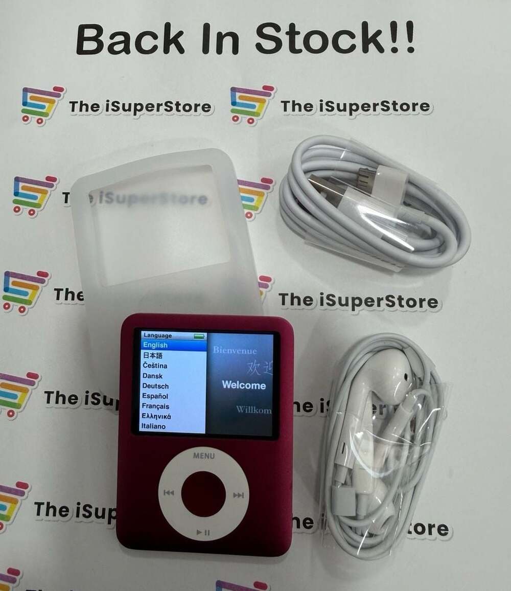 Refurbished ￼Apple iPod Nano 3rd Generation 8GB Red Bundle 1 YR CPS warranty